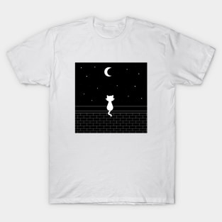 Cat in the night T-Shirt